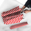 Red Wave Striped Print Umbrella-grizzshop