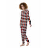 Red White And Black Argyle Print Pattern Women's Pajamas-grizzshop