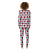 Red White And Blue Argyle Print Pattern Women's Pajamas-grizzshop