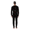 Red White Satan Head Print Pattern Men's Pajamas-grizzshop