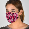 Red Wine Botttle Pattern Print Face Mask-grizzshop