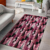 Red Wine Botttle Pattern Print Floor Mat-grizzshop