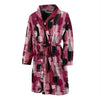 Red Wine Botttle Pattern Print Men Long Robe-grizzshop