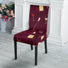 Red Wine Botttle Print Pattern Chair Cover-grizzshop