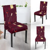 Red Wine Botttle Print Pattern Chair Cover-grizzshop