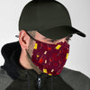 Red Wine Botttle Print Pattern Face Mask-grizzshop