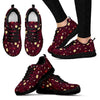 Load image into Gallery viewer, Red Wine Glass Bottle Print Pattern Black Sneaker Shoes For Men Women-grizzshop
