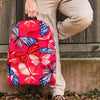 Red and Blue Butterfly Print Backpack-grizzshop