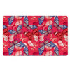 Red and Blue Butterfly Print Door Mat-grizzshop