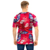 Red and Blue Butterfly Print Men T Shirt-grizzshop