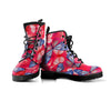 Red and Blue Butterfly Print Men's Boots-grizzshop