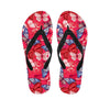 Red and Blue Butterfly Print Men's Flip Flops-grizzshop