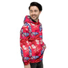 Red and Blue Butterfly Print Men's Hoodie-grizzshop