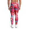 Red and Blue Butterfly Print Men's Leggings-grizzshop