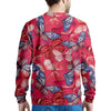 Red and Blue Butterfly Print Men's Sweatshirt-grizzshop