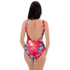 Red and Blue Butterfly Print One Piece Swimsuite-grizzshop