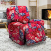 Red and Blue Butterfly Print Recliner Cover-grizzshop