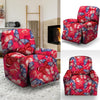 Red and Blue Butterfly Print Recliner Cover-grizzshop