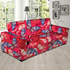 Red and Blue Butterfly Print Sofa Cover-grizzshop