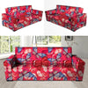 Red and Blue Butterfly Print Sofa Cover-grizzshop