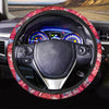 Red and Blue Butterfly Print Steering Wheel Cover-grizzshop