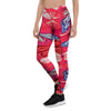 Red and Blue Butterfly Print Women's Leggings-grizzshop