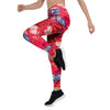 Red and Blue Butterfly Print Women's Leggings-grizzshop