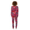 Red and Blue Butterfly Print Women's Pajamas-grizzshop