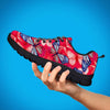 Red and Blue Butterfly Print Women's Sneakers-grizzshop