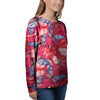 Red and Blue Butterfly Print Women's Sweatshirt-grizzshop