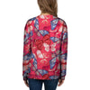 Red and Blue Butterfly Print Women's Sweatshirt-grizzshop