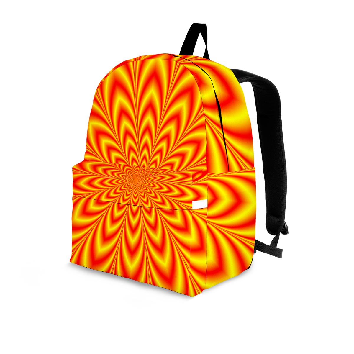 Red and Yellow Abstract Optical illusion Backpack-grizzshop