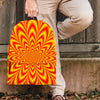 Red and Yellow Abstract Optical illusion Backpack-grizzshop