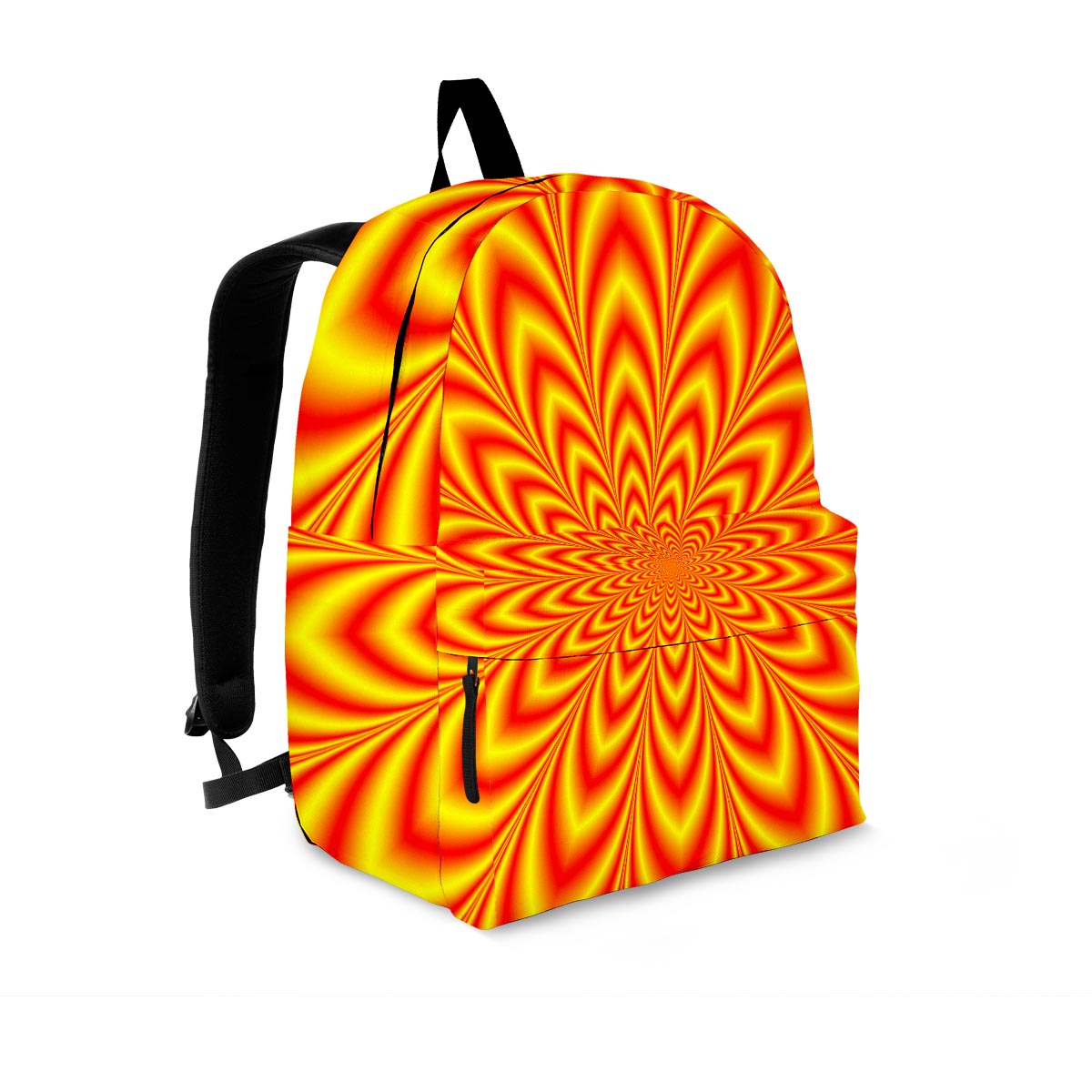 Red and Yellow Abstract Optical illusion Backpack-grizzshop