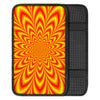 Red and Yellow Abstract Optical illusion Car Console Cover-grizzshop