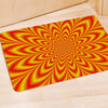 Red and Yellow Abstract Optical illusion Door Mat-grizzshop