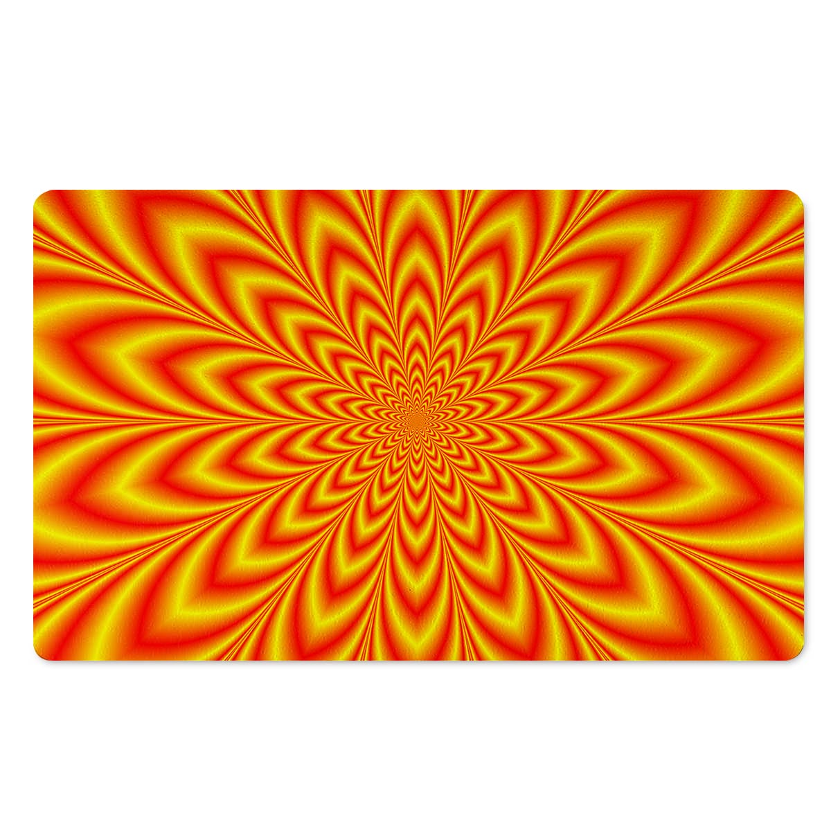 Red and Yellow Abstract Optical illusion Door Mat-grizzshop