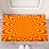 Red and Yellow Abstract Optical illusion Door Mat-grizzshop