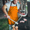 Red and Yellow Abstract Optical illusion Men's Apron-grizzshop