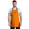 Red and Yellow Abstract Optical illusion Men's Apron-grizzshop