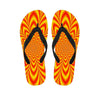 Red and Yellow Abstract Optical illusion Men's Flip Flops-grizzshop