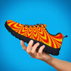 Red and Yellow Abstract Optical illusion Men's Sneakers-grizzshop