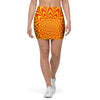 Red and Yellow Abstract Optical illusion Mini Skirt-grizzshop