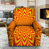 Red and Yellow Abstract Optical illusion Recliner Cover-grizzshop