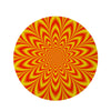 Red and Yellow Abstract Optical illusion Round Rug-grizzshop