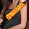 Red and Yellow Abstract Optical illusion Seat Belt Cover-grizzshop