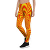 Red and Yellow Abstract Optical illusion Women's Leggings-grizzshop