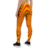 Red and Yellow Abstract Optical illusion Women's Leggings-grizzshop