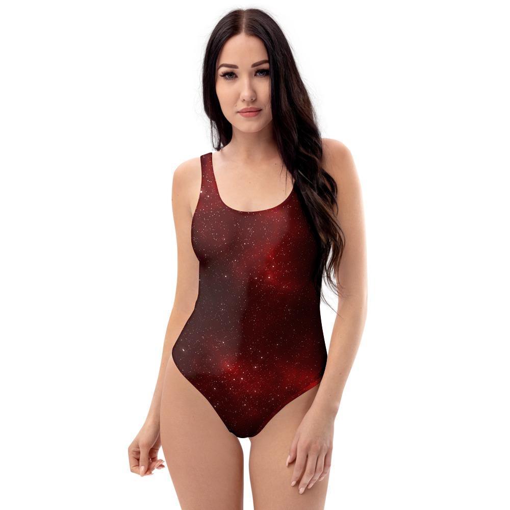 Red Nebula Galaxy Space One Piece Swimsuite-grizzshop