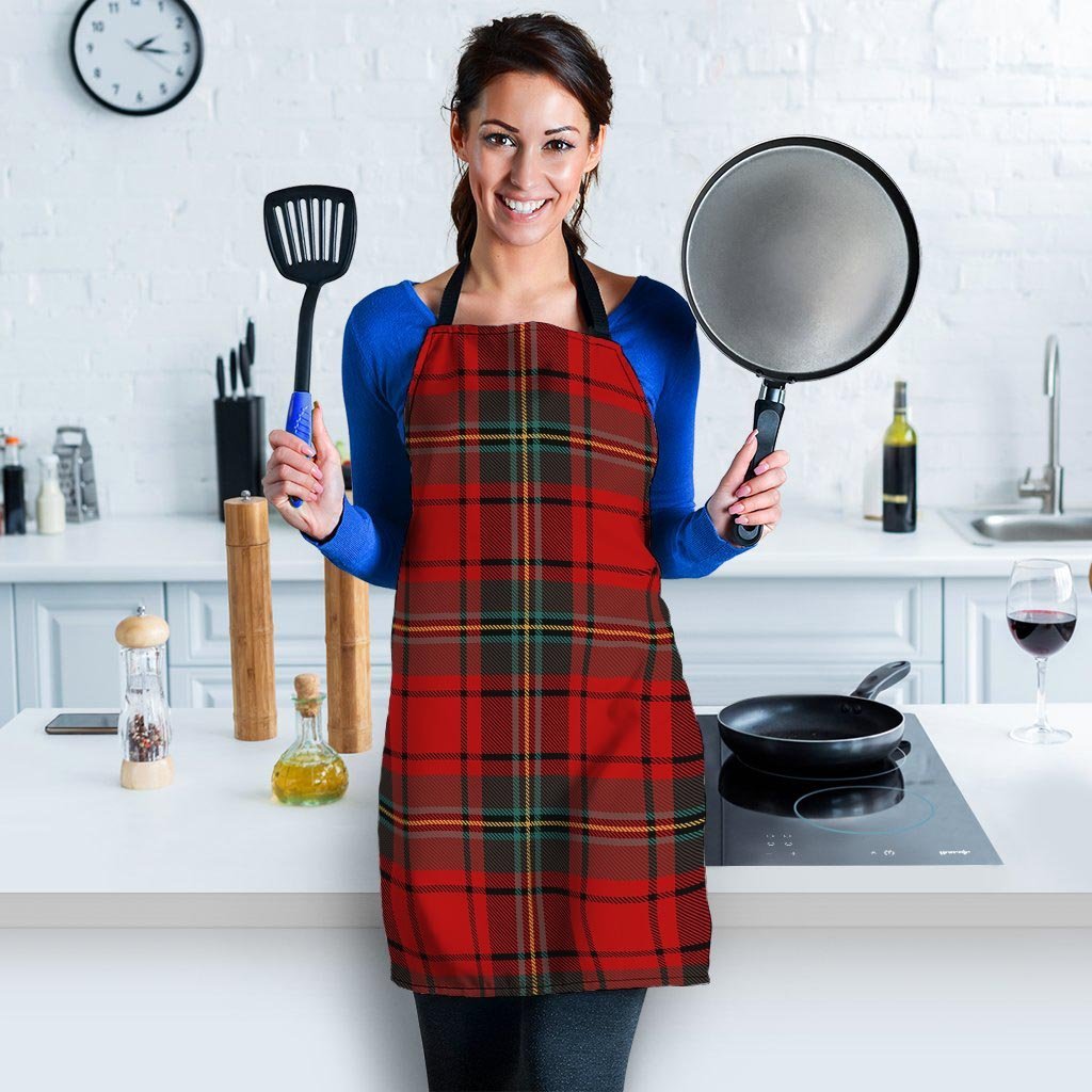 Red Plaid Tartan Women's Apron-grizzshop